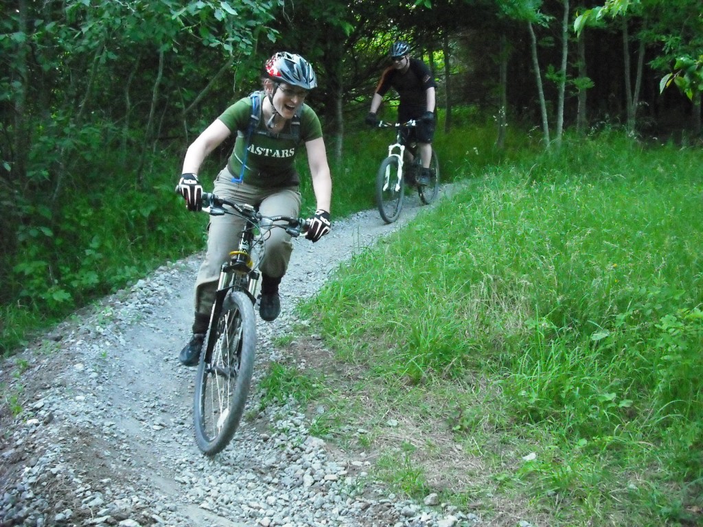 Rider having fun at the Croft Trail in Swindon.