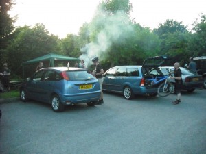 BBQ smoke at Croft Trails in Swindon.
