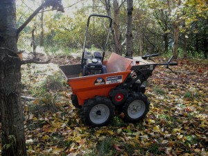 Brandon Hire muck truck power barrow.