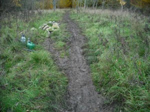 Muddy track