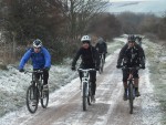 Riders on hill near Foxhill.