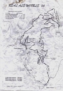 Real Ale Wobble route map 2004.