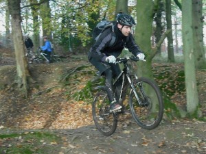 Riding jumping out of bombhole.