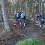 Riders near start of Monkey Trail at Cannock Chase.