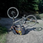 Upside down rider at Cannock Chase.