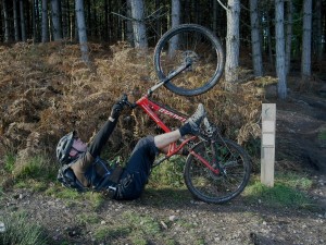 Another upside down rider at Cannock Chase.