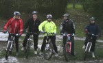 Group of women mountain bikers.