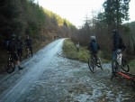 Track covered with ice at Brechfa.