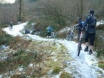 Icy section at Brechfa.