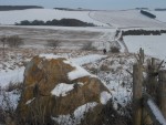 Snowy hills near Lambourn.