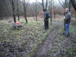 Two trail builders at Croft trail, Swindon.