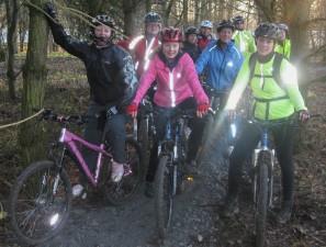 Group of women mountain bike riders.