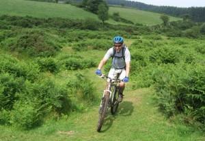 Mountain bike rider on the Chilters.