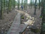 Trail with rubble.