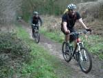 Mountain bike riders near Park Corner in the Chilterns.