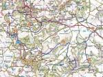 Bing map of mountain bike route in Cotswolds.