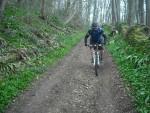 Mountain bike rider near Ozleworth.