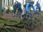 Rider going down roots near Rockley in Wiltshire.