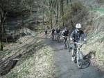 Climbing up from the last descent on the Brechfa Gorlech route.