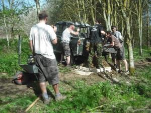 Building jump at Croft Trails.