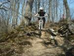 MBSwindon rider on steep rocks.