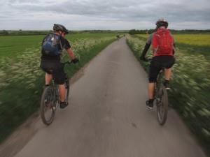 Riders near the ridgeway.