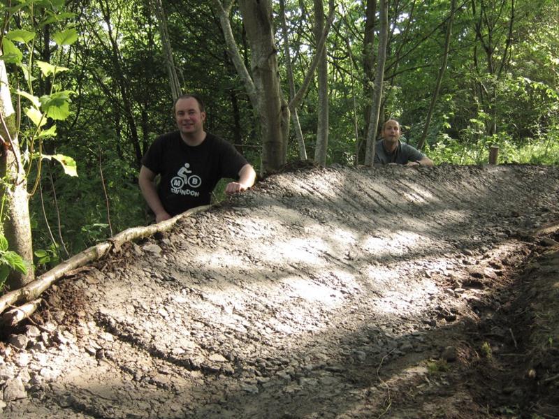 19_June_2011_Sun_Trail_Build 063 Bermed corner at Croft Trail in Swindon.