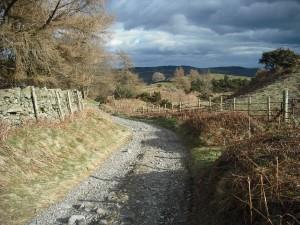 Bridleway near Furness Fells in the lake district.