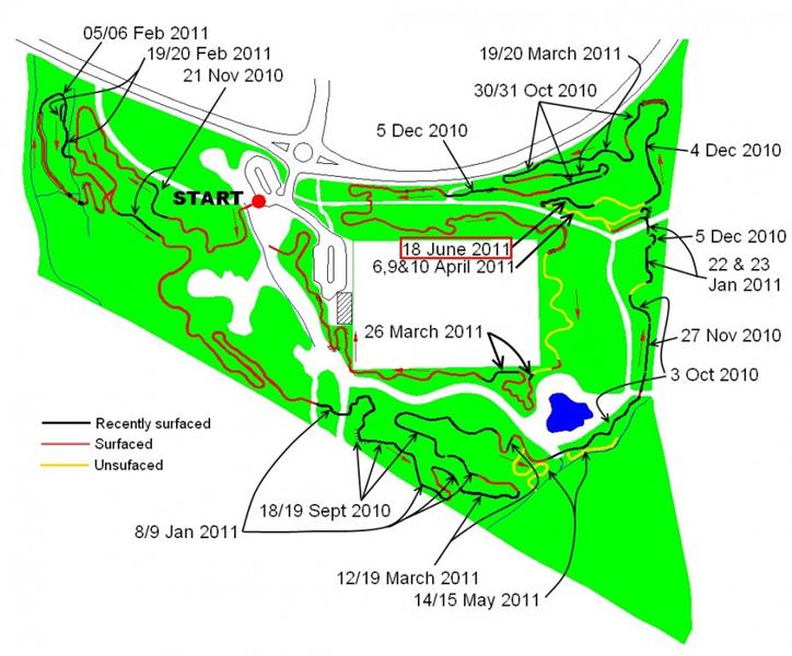 Trail build map for Croft Trail (behind Nationwide) in Swindon.