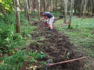 Trail build evening at the Croft Trail in Swindon.