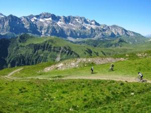 Mountain biking in the Portes Du Soleil on the Swiss side.