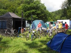 MBSwindon team tent at the Bontrager Twentyfour12 race.