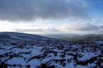 Long Mynd with snow.