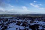 Long Mynd with snow.