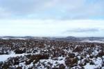 Long Mynd with snow.