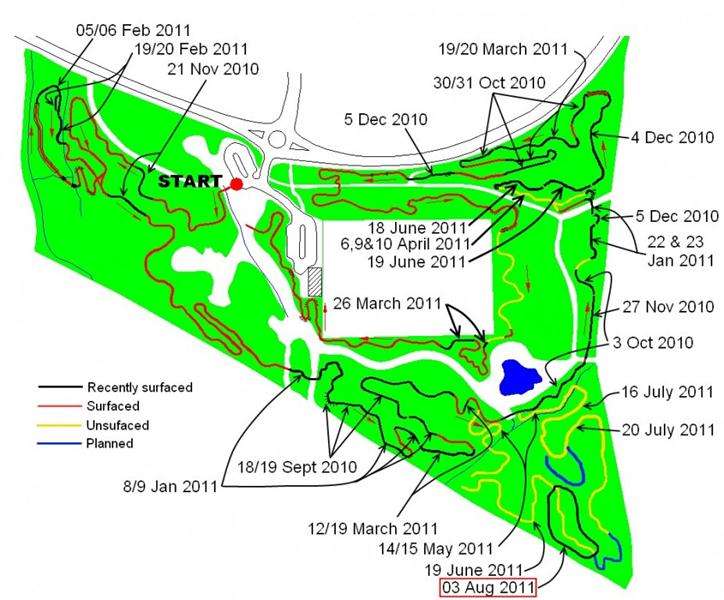 Croft trail progress map August 2011.