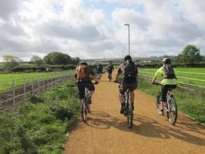 Mountain bikers near Wroughton.