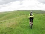 Mountain biker on the Wansdyke.