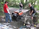 Moving gravel at the Croft Trail.