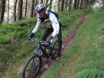 Big puddle on mountain bike ride.