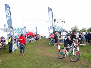 Rider finishing at Bristol Oktoberfest.