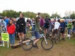 Rider celebrating finishing Bristol Oktoberfest.