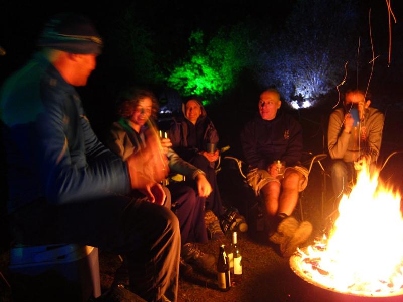 Camp fire at Oktoberfest.