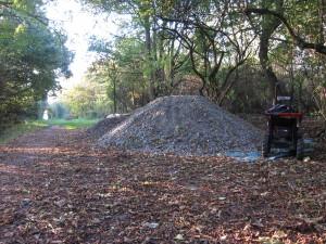 Big pile of gravel.