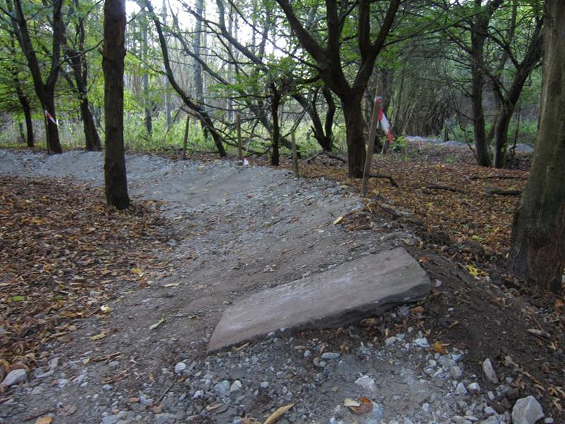 Finished berm at moutain bike trail in Swindon.