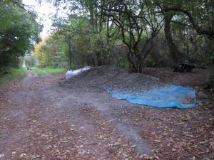 Small pile of gravel.