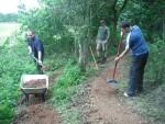 Building a berm at the Croft Trail in Swindon.