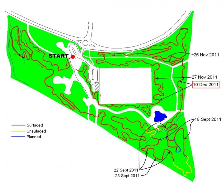 Croft Trail progress map from December 2011.