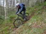 Steep drop at Crychan Forest in Wales.