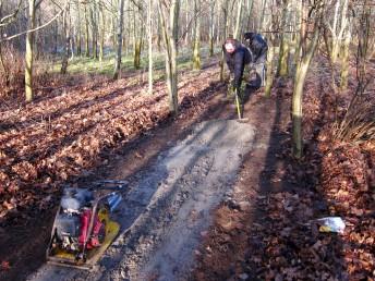 New section taking shape at the Croft Trail in Swindon.